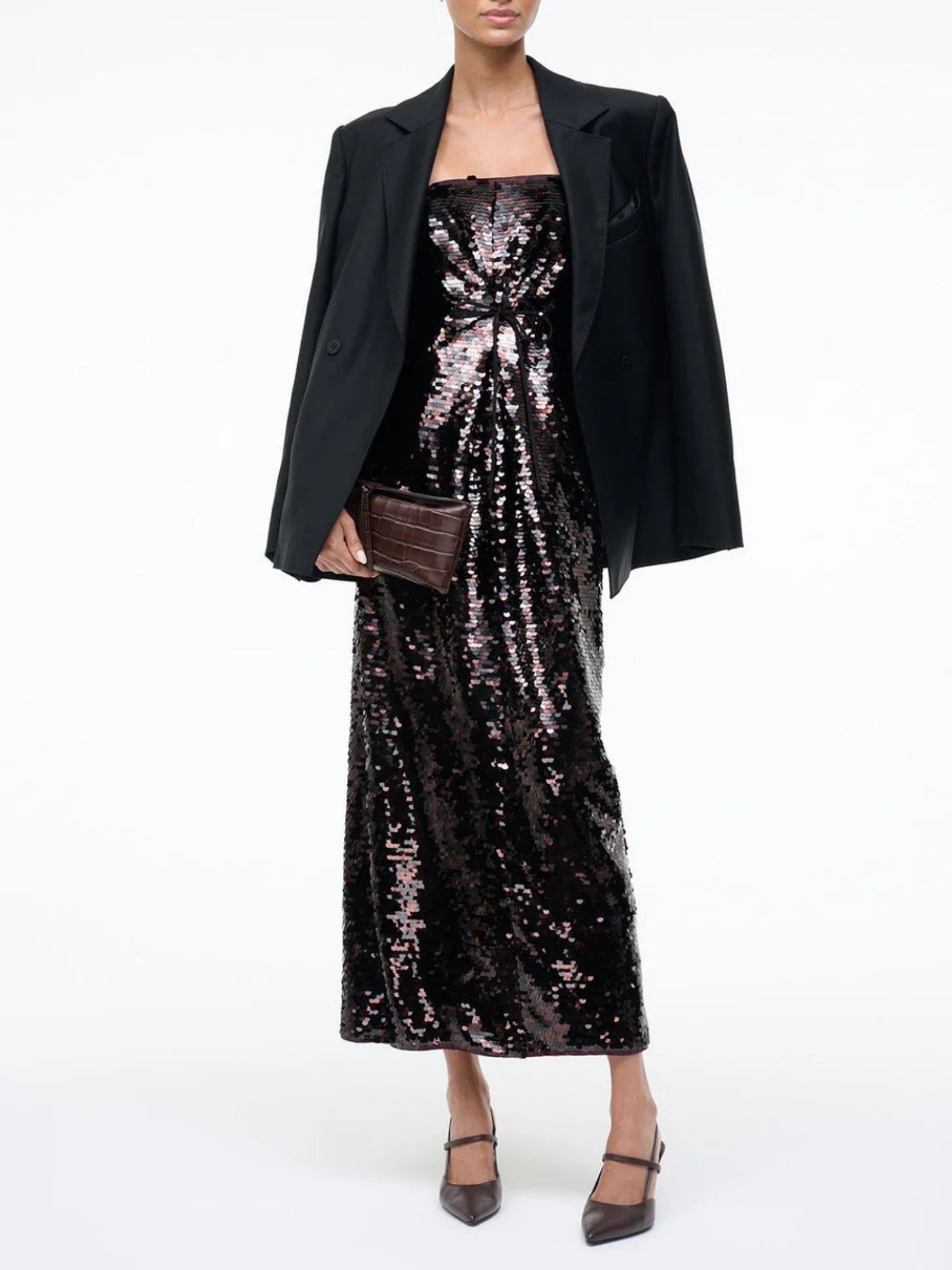 Cece Dress - Espresso/Black