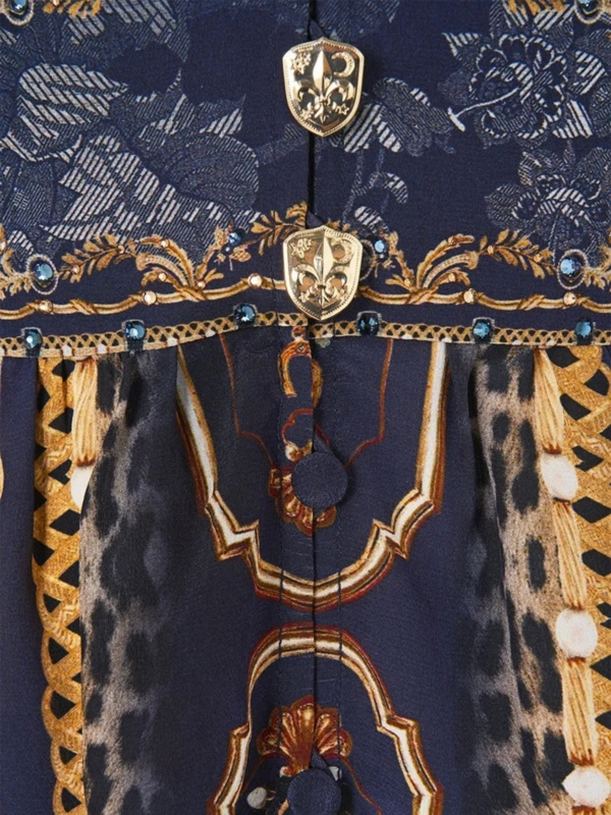 Button front Frill Dress - Cloaked in Baroque