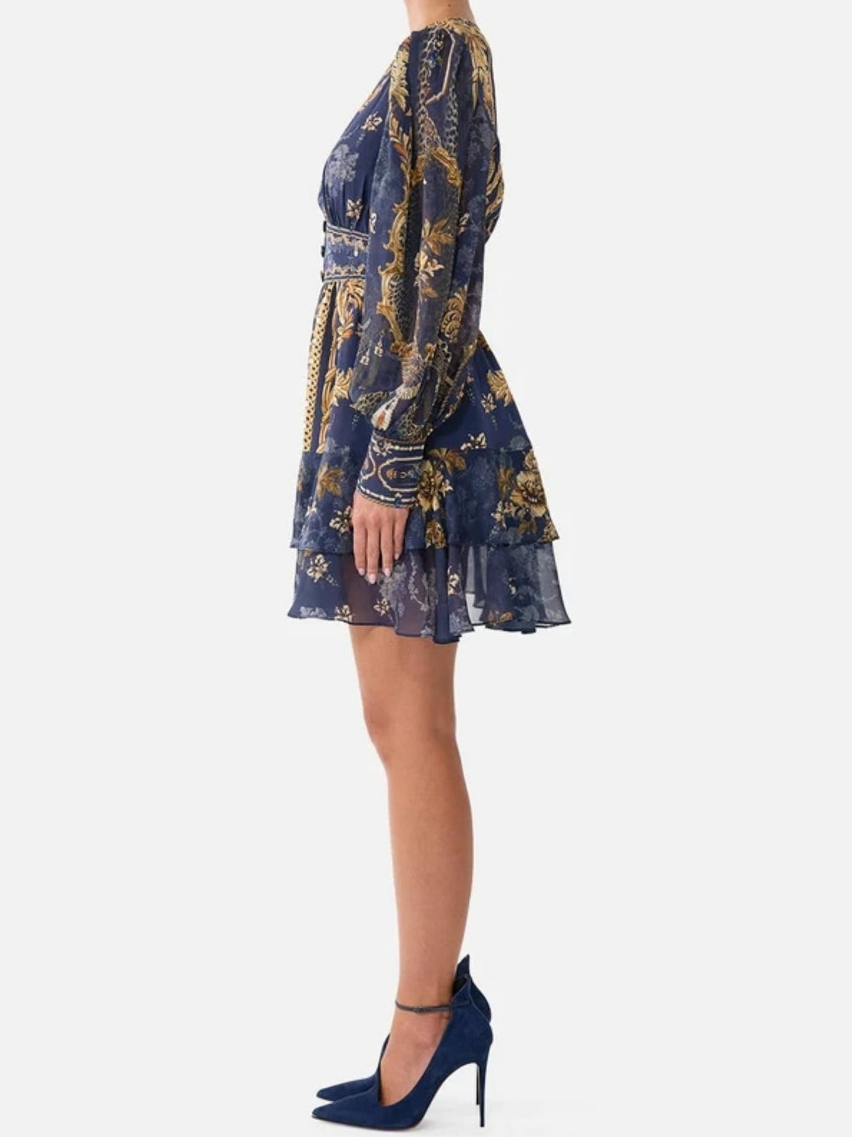 Button front Frill Dress - Cloaked in Baroque