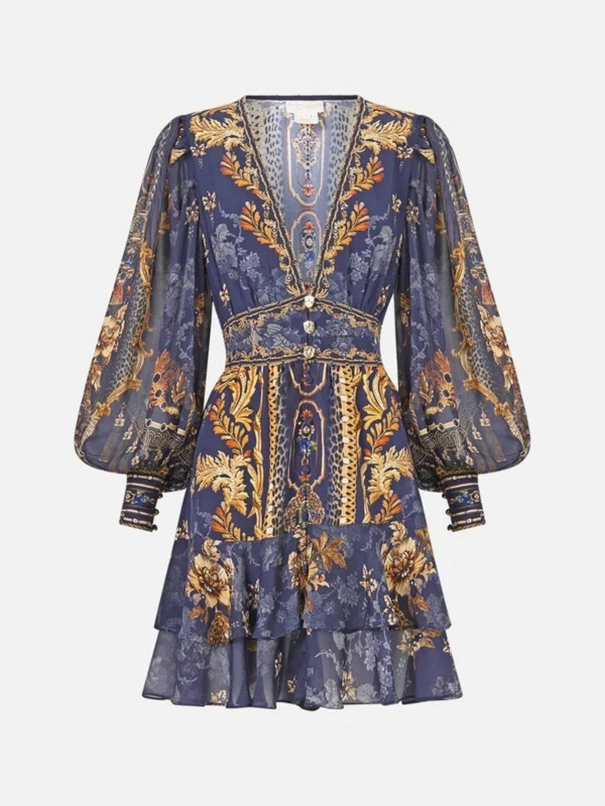 Button front Frill Dress - Cloaked in Baroque