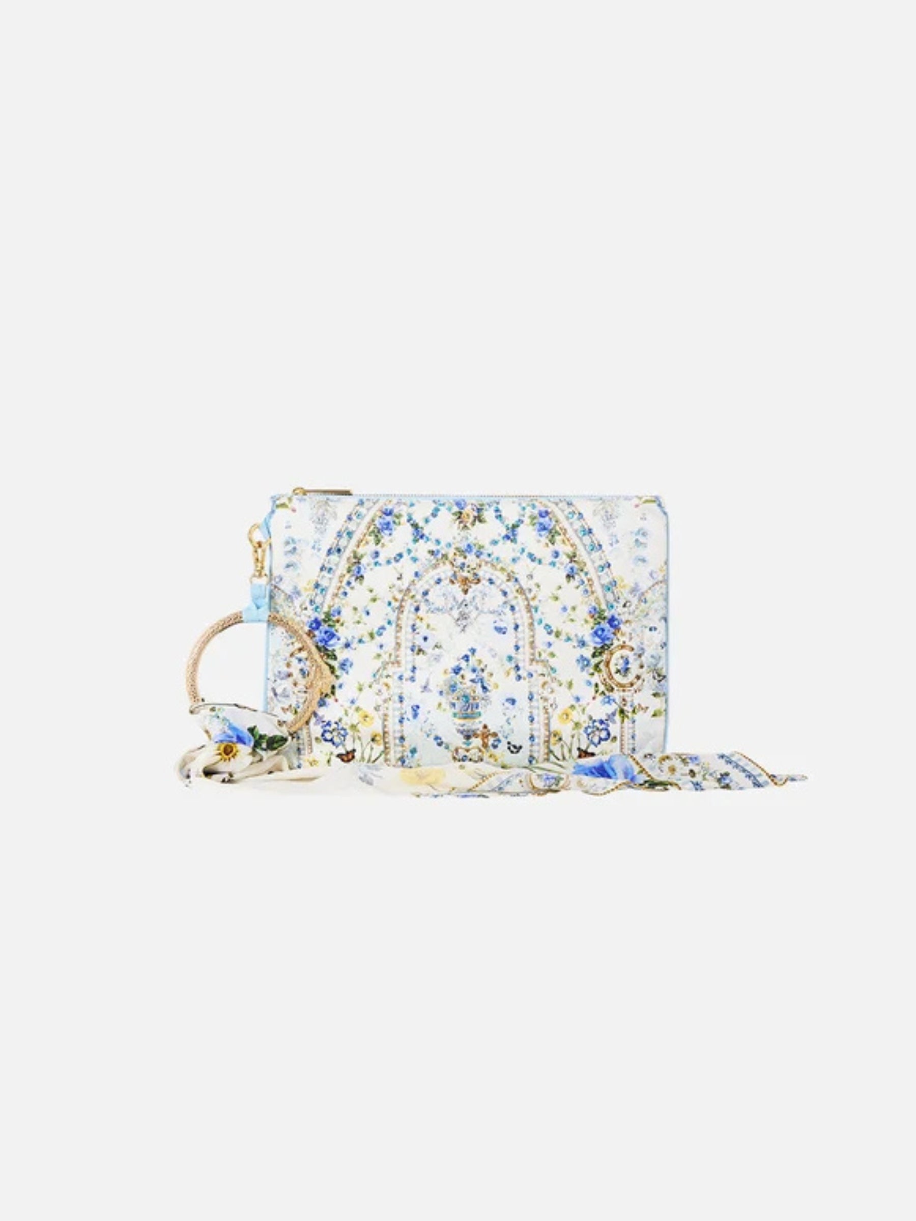 Ring Scarf Clutch - Dandelion Skies