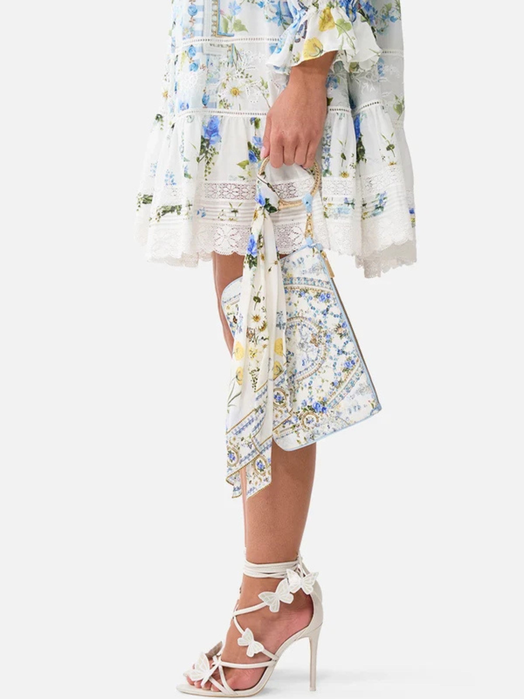 Ring Scarf Clutch - Dandelion Skies