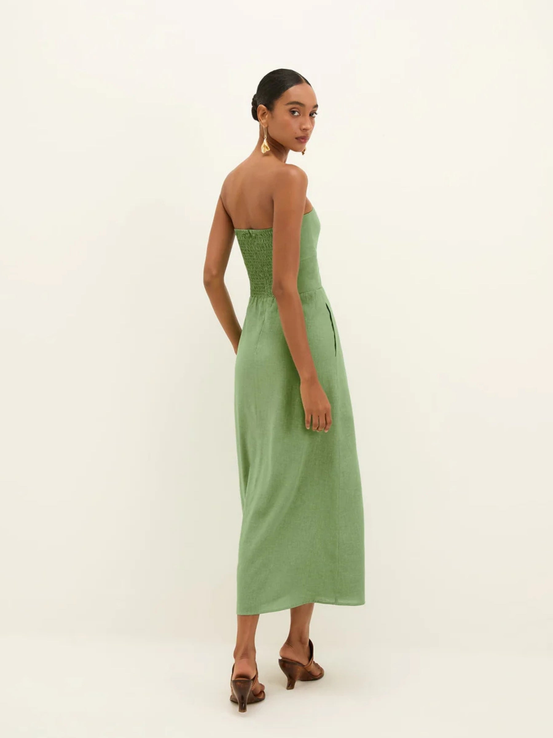 Solid Greta Midi Dress - Paradiso