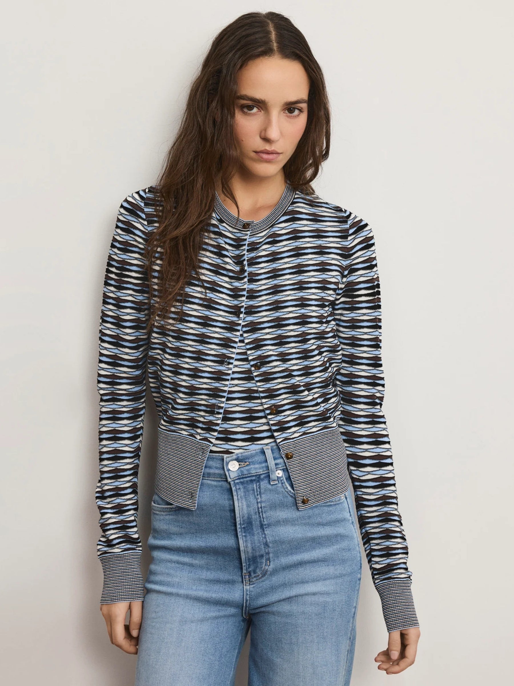 Cambria Knit Cardigan - Blue Jay Multi
