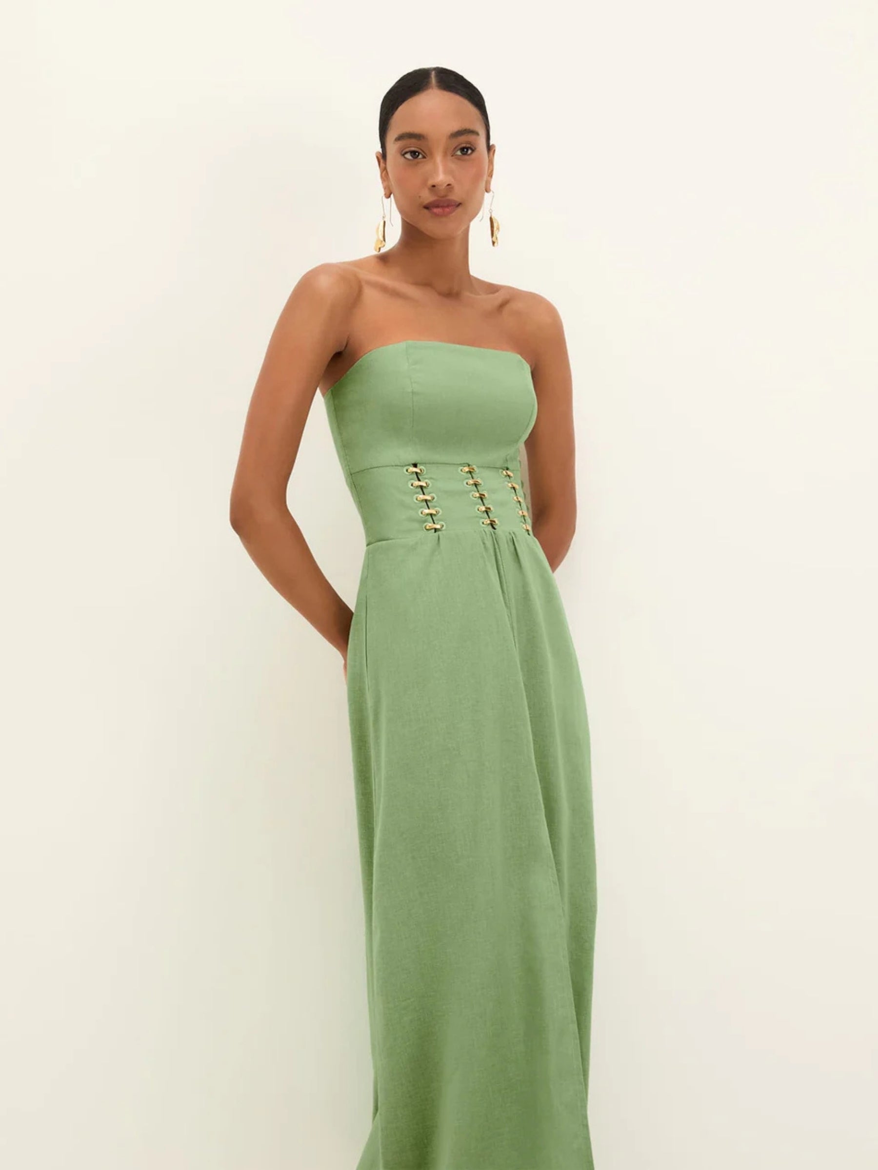 Solid Greta Midi Dress - Paradiso
