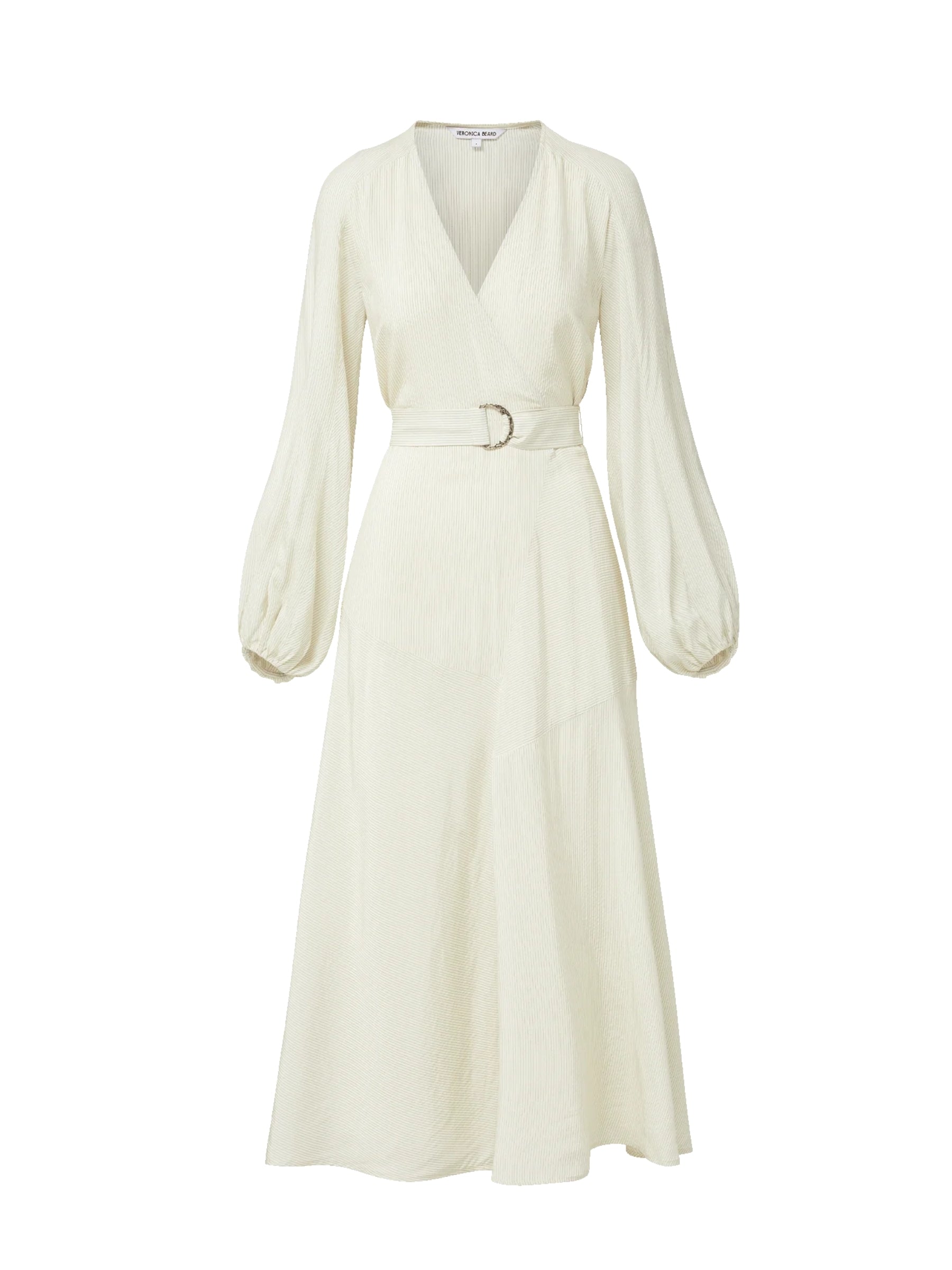 Seneca Bishop Sleeve Midi Dress - White/Black