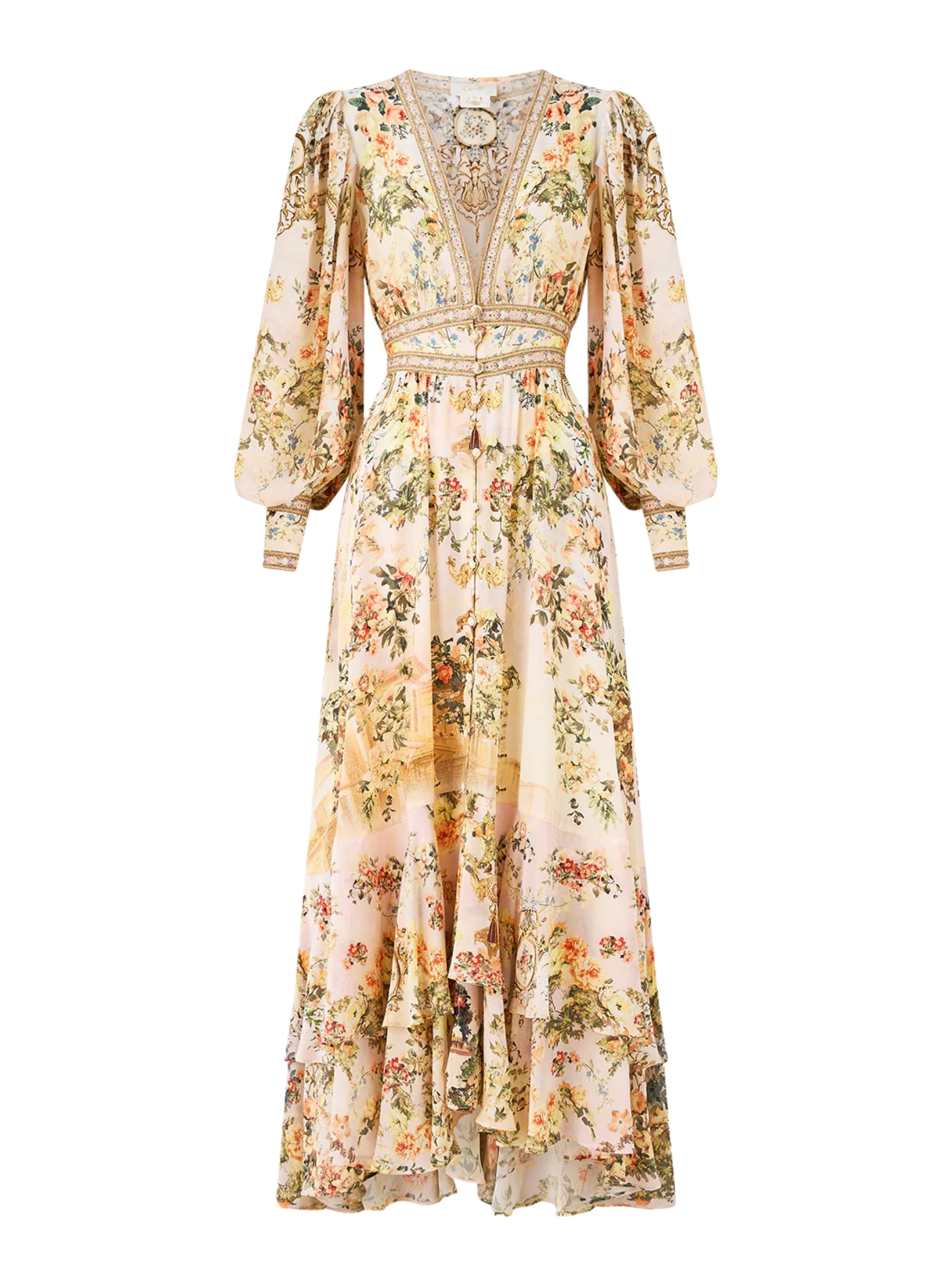 Long Button Front Dress - Twilight in Istanbul