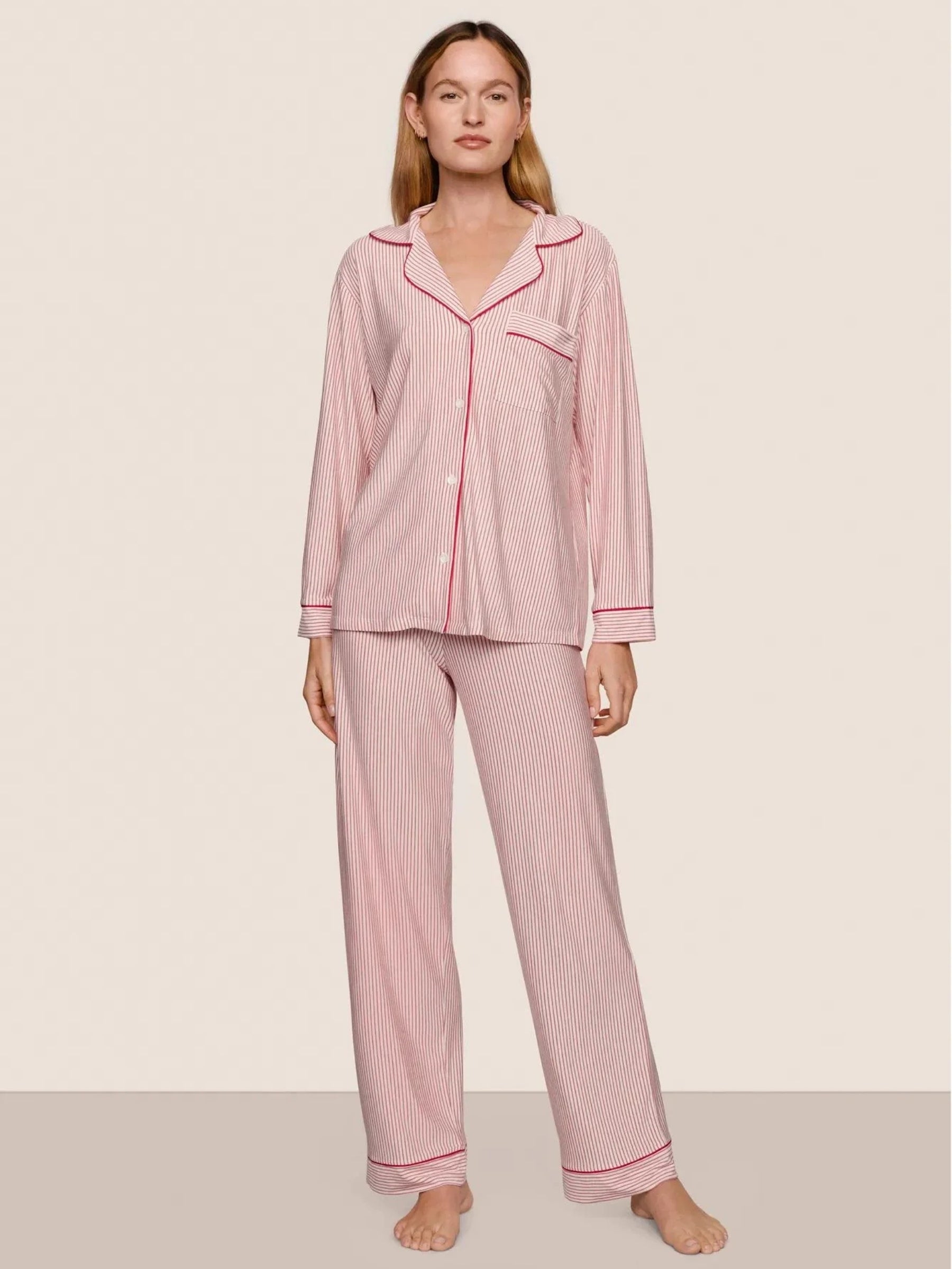 Gisele Printed Long Sleeve PJs - Duo Stripe