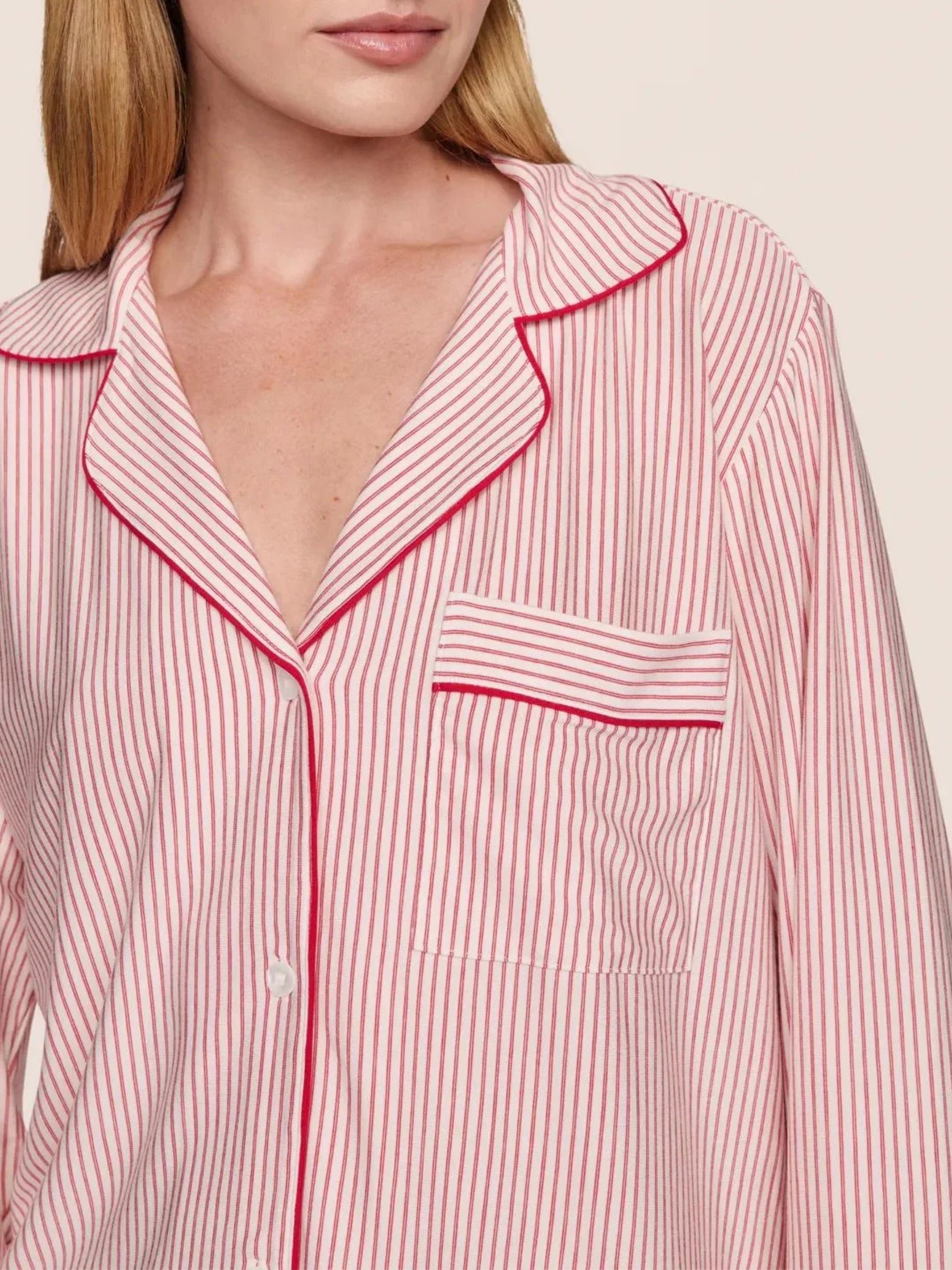 Gisele Printed Long Sleeve PJs - Duo Stripe