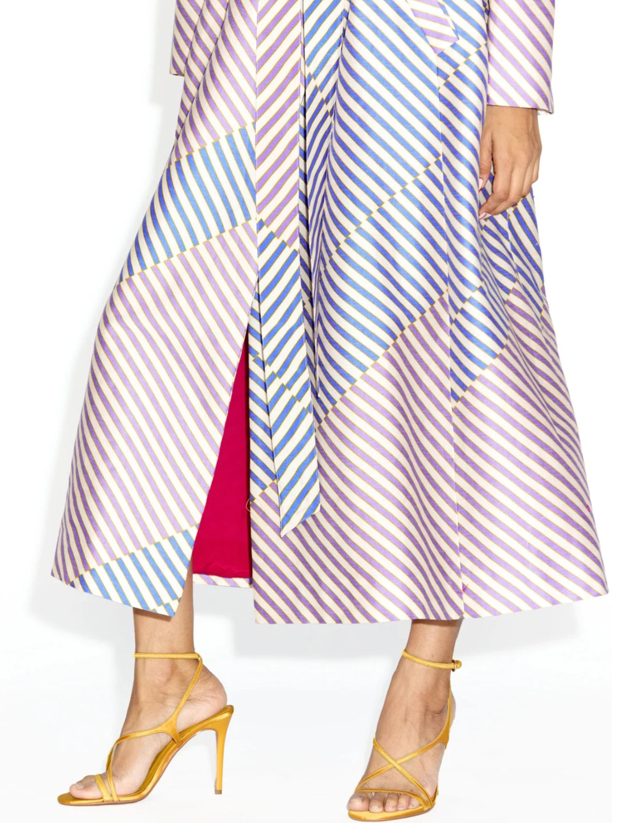 Eugene Printed Trench Coat - Piano Stripes
