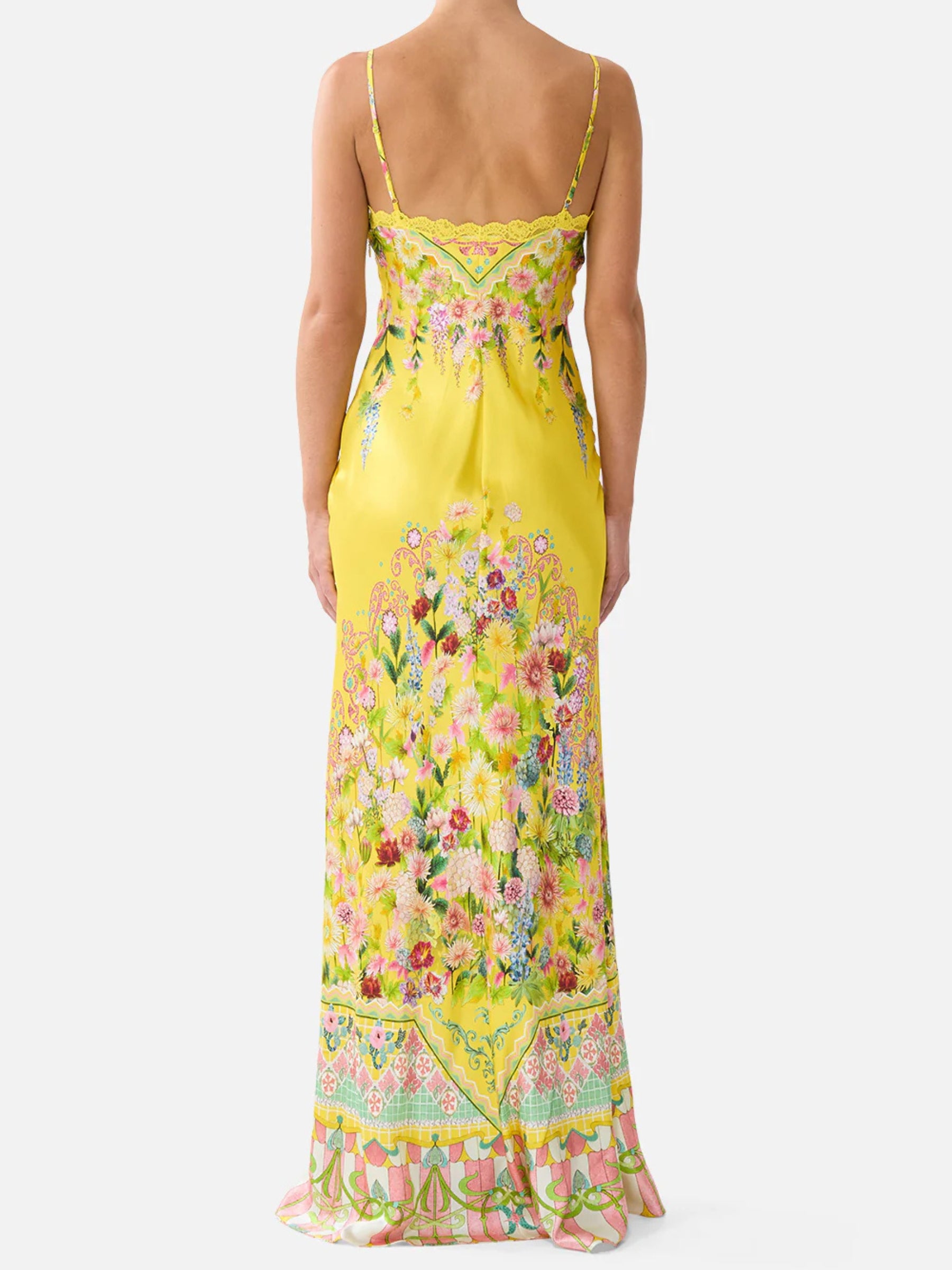 Bias Slip Dress w/ Lace Edge Detail - Lady Limonada