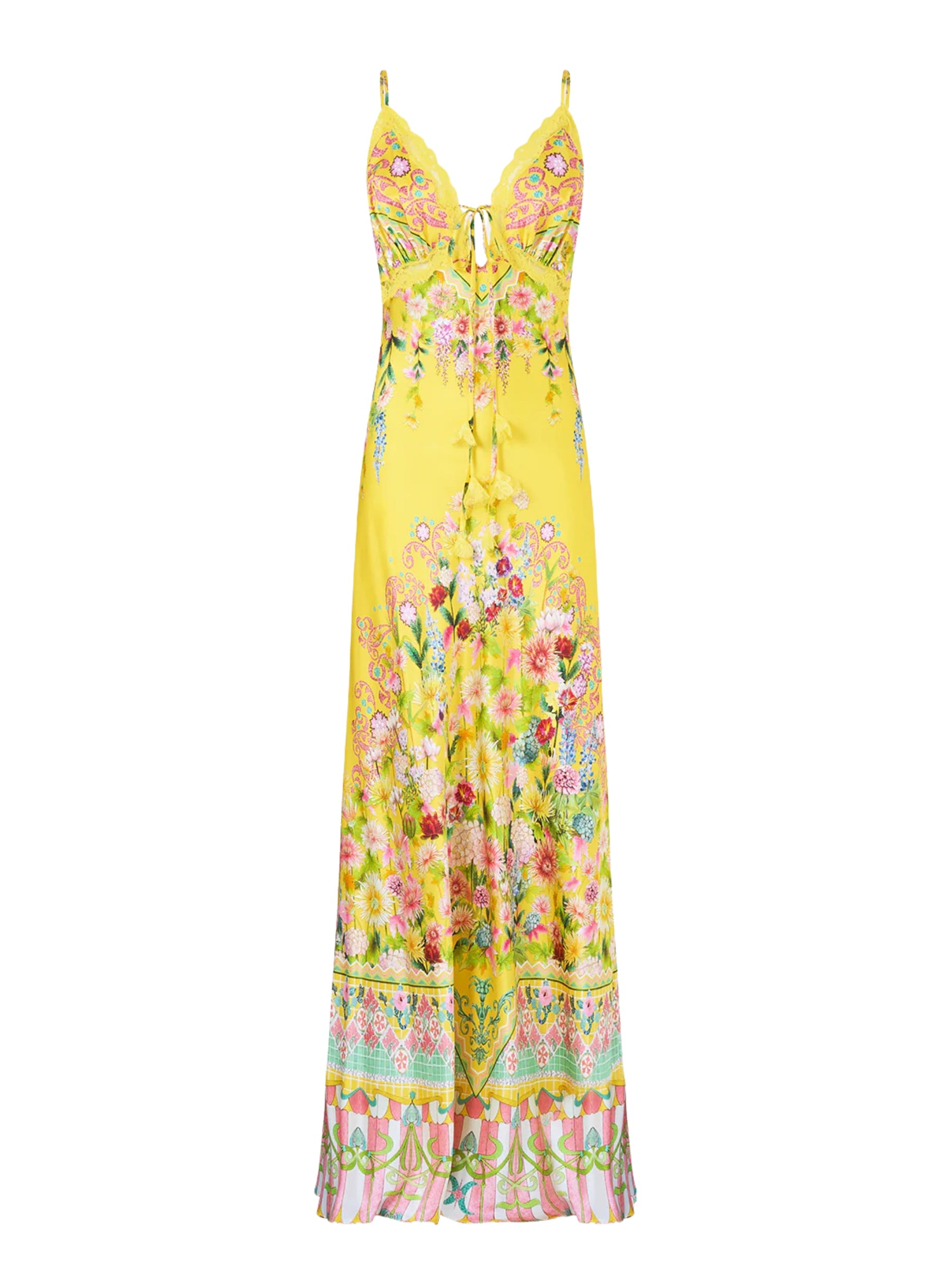Bias Slip Dress w/ Lace Edge Detail - Lady Limonada