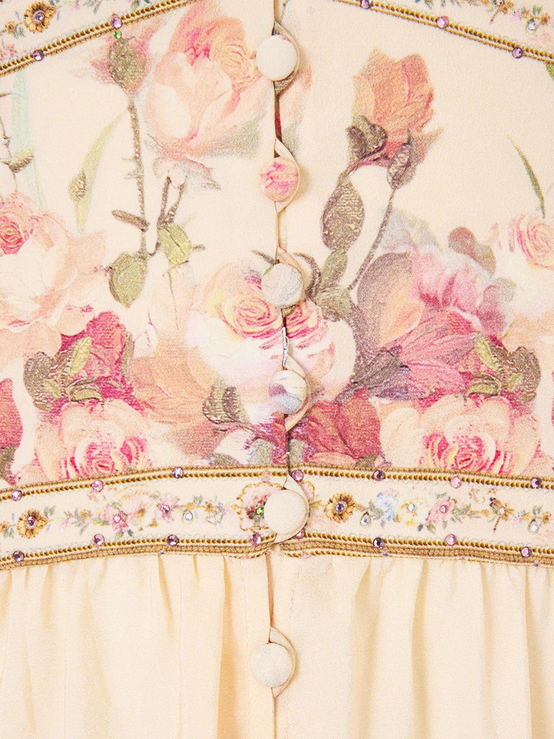 Button Down Short Dress w/ Open Back - Adorned in Aranjuez