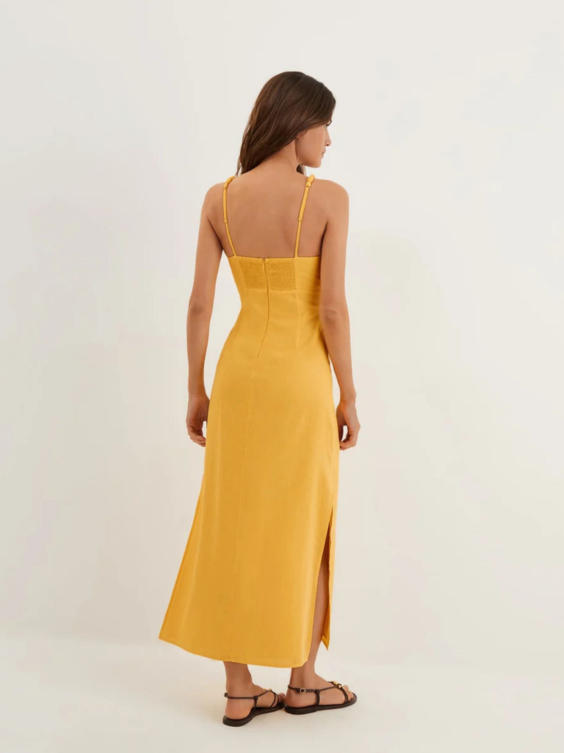 VIX-SOLID-RENDA-MIDI-DRESS-YELLOW