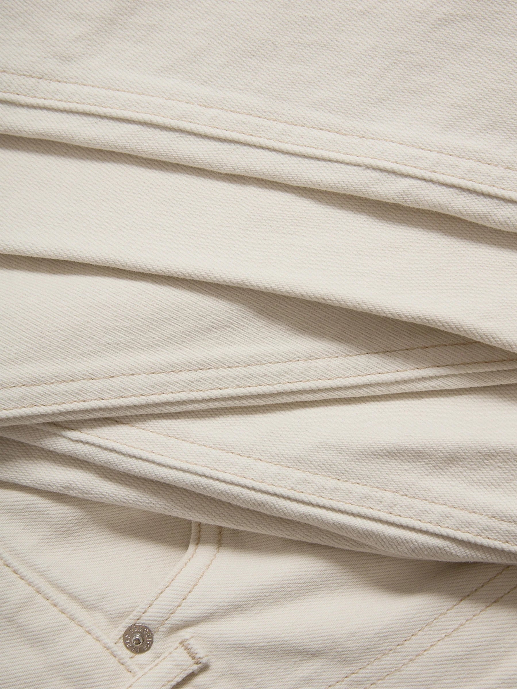 Leah Mid Rise Straight Leg - Ecru