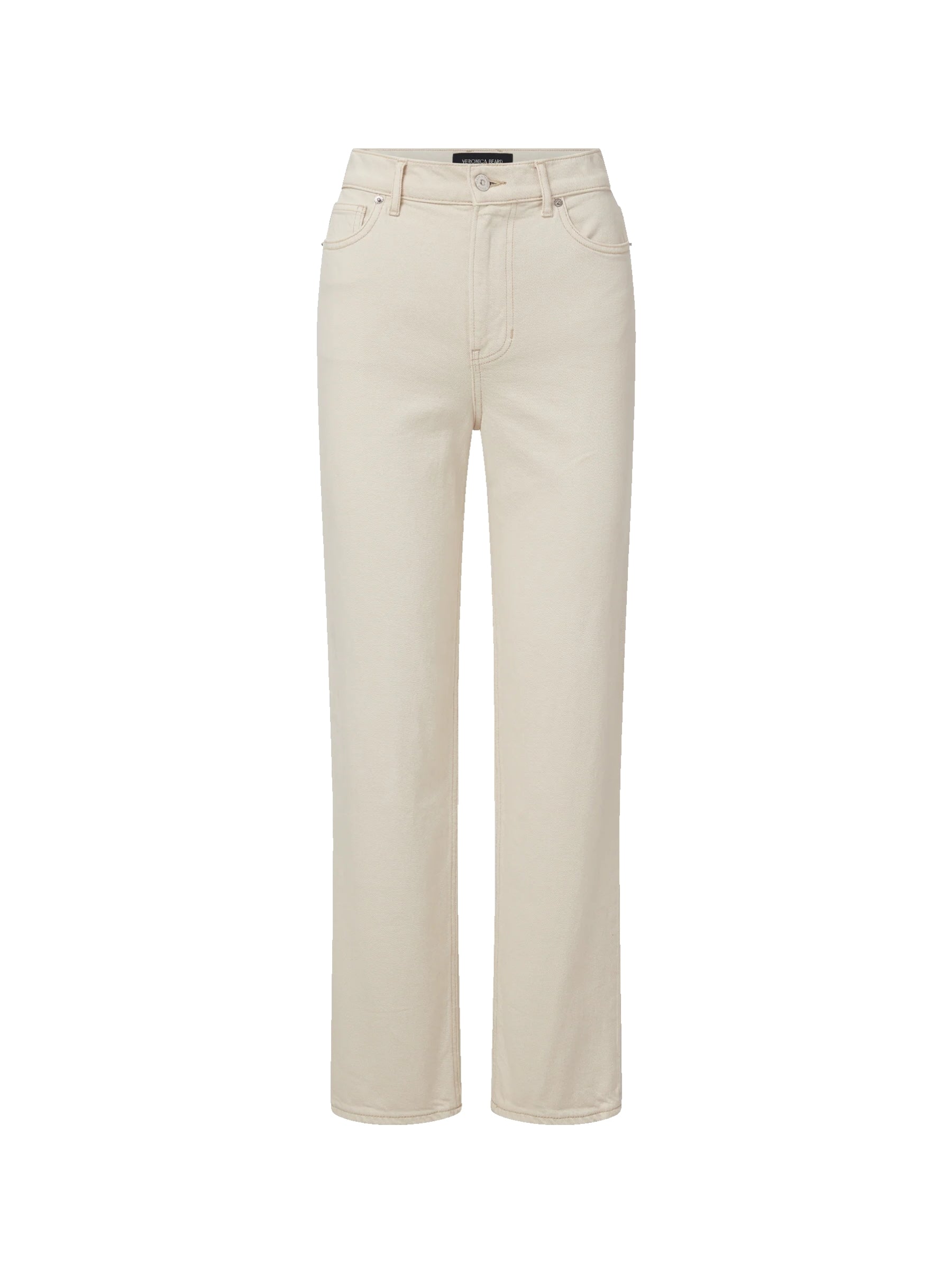 Leah Mid Rise Straight Leg - Ecru