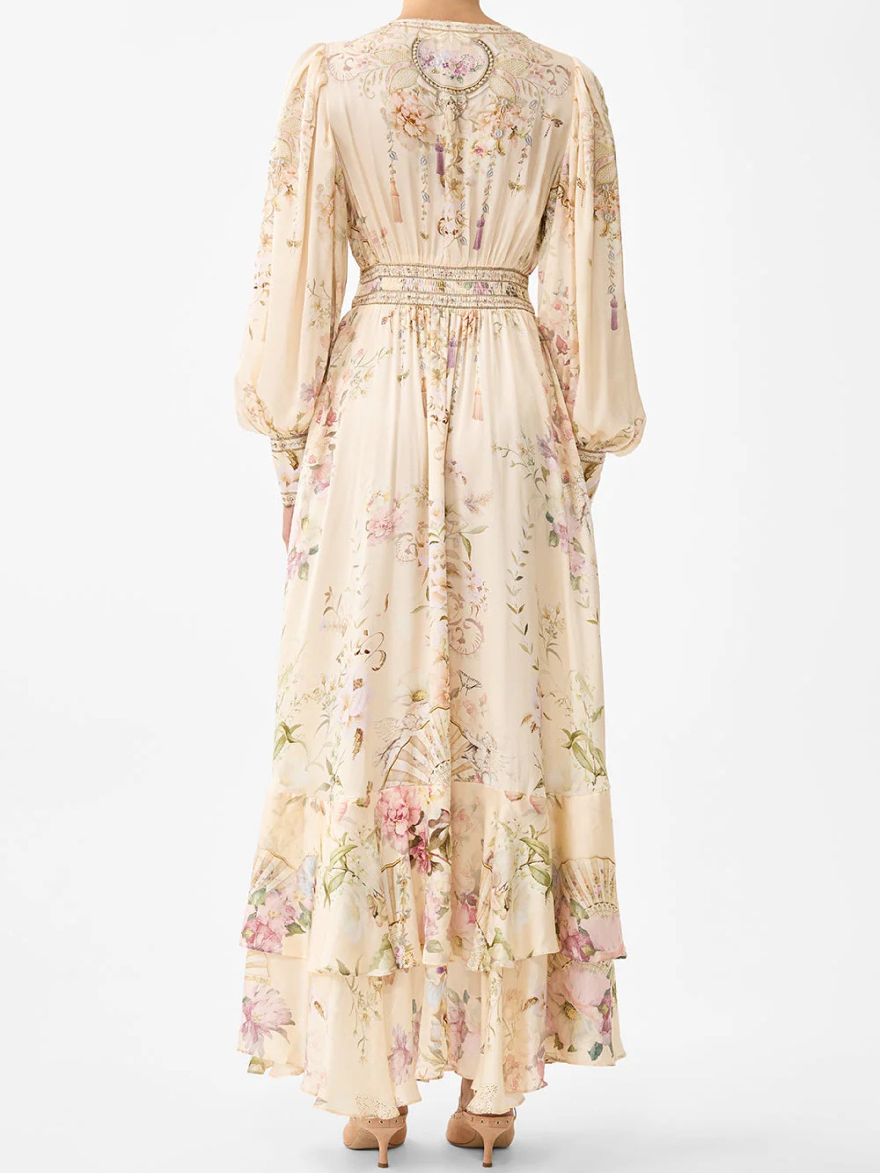 Long Button Front Dress - Adorned in Aranjuez