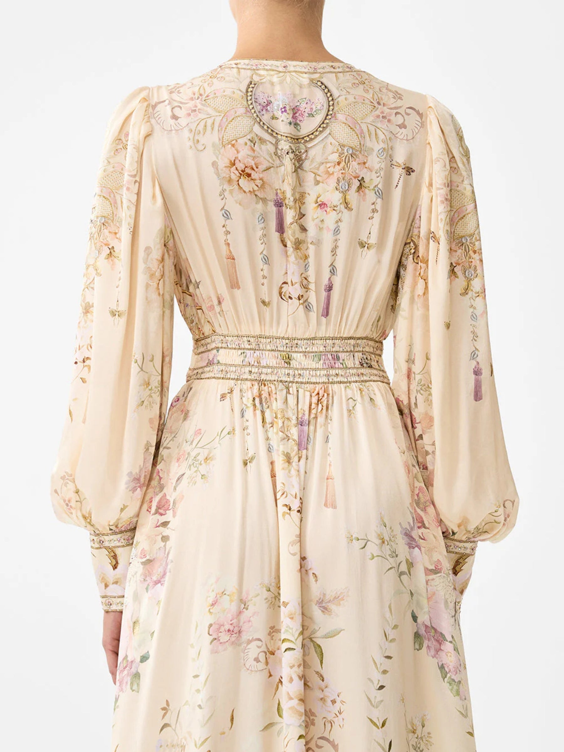 Long Button Front Dress - Adorned in Aranjuez