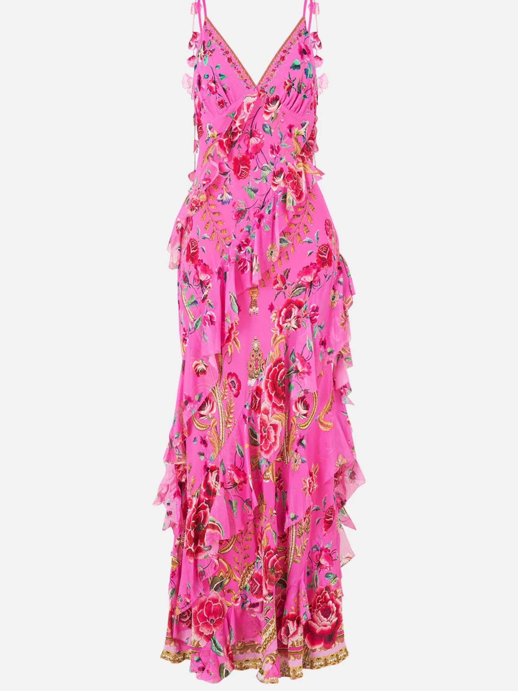 Asymmetrical Slip Dress - Matadora Flora