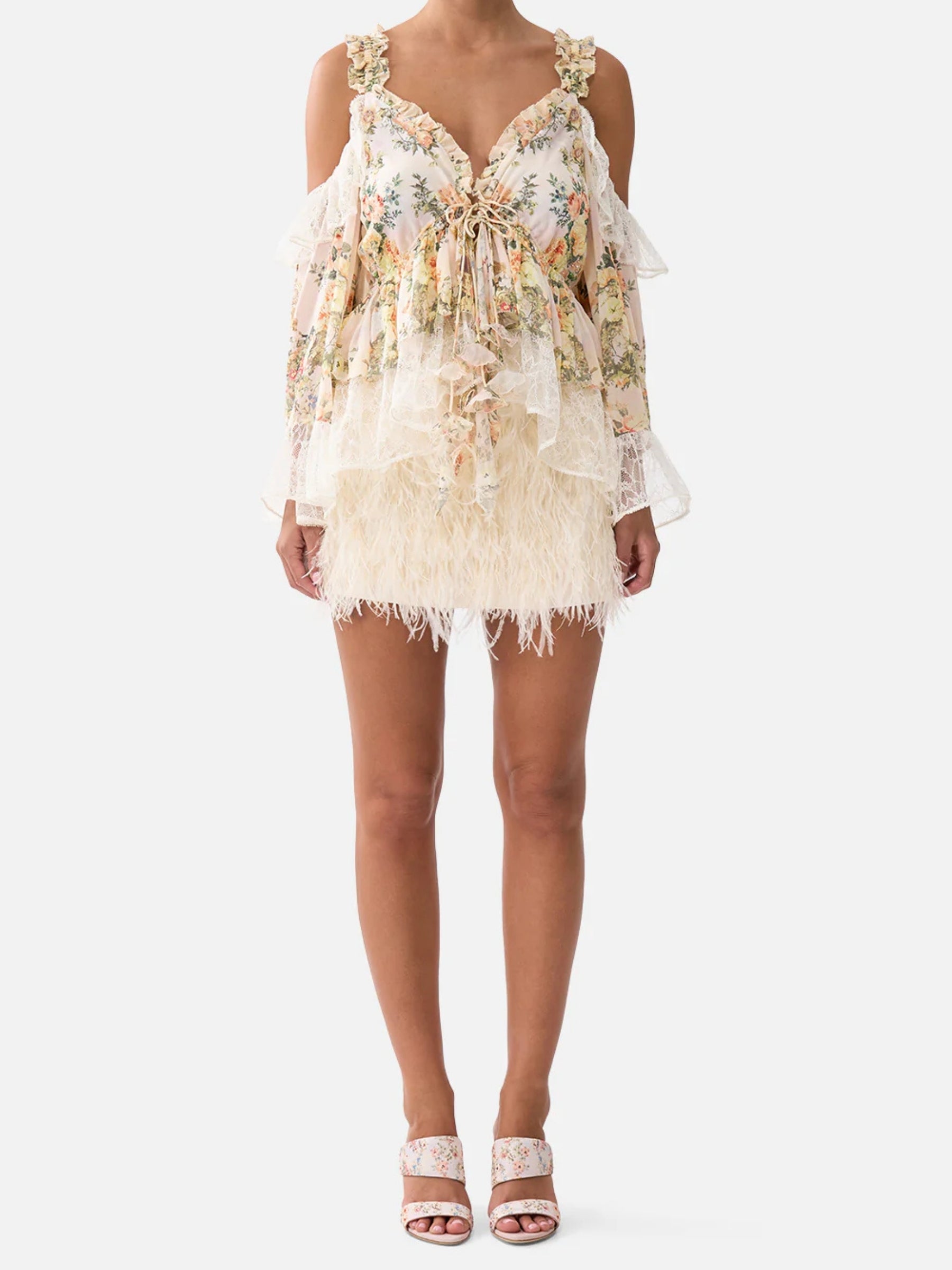 Feather Mini Skirt - Twilight in Istanbul