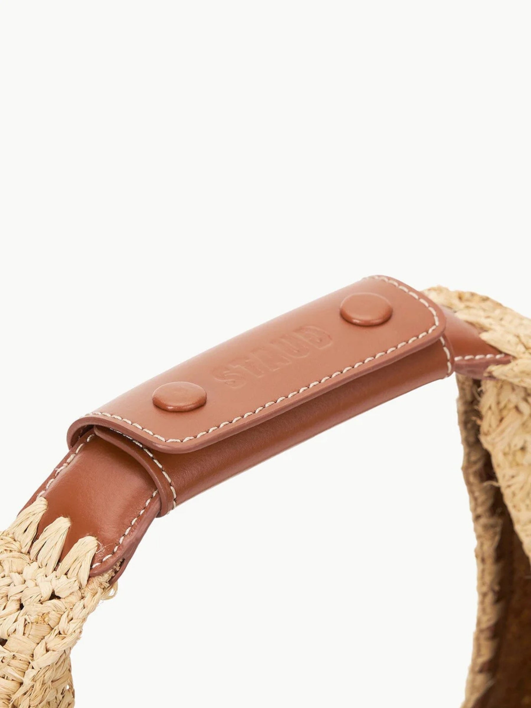 Large Moon Raffia Tote Bag - Natural