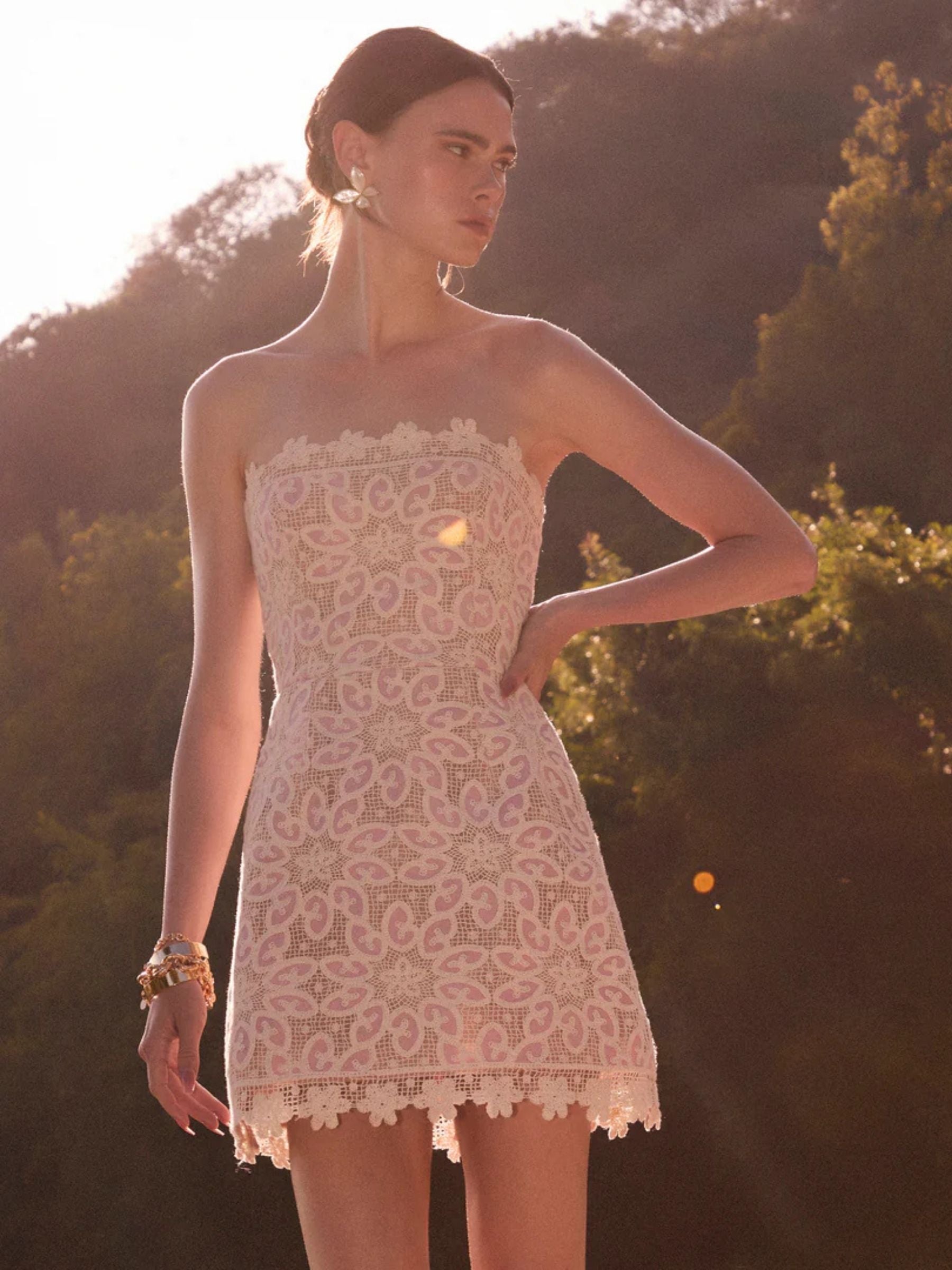 HELSI-ELODIE-MINI-DRESS-PINK/IVORY