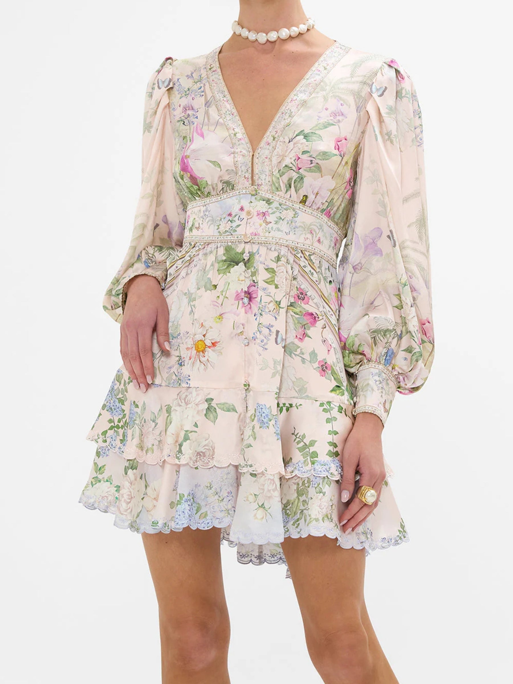 Camilla-Button- Front -Frill -Dress - -Palacio -Playground