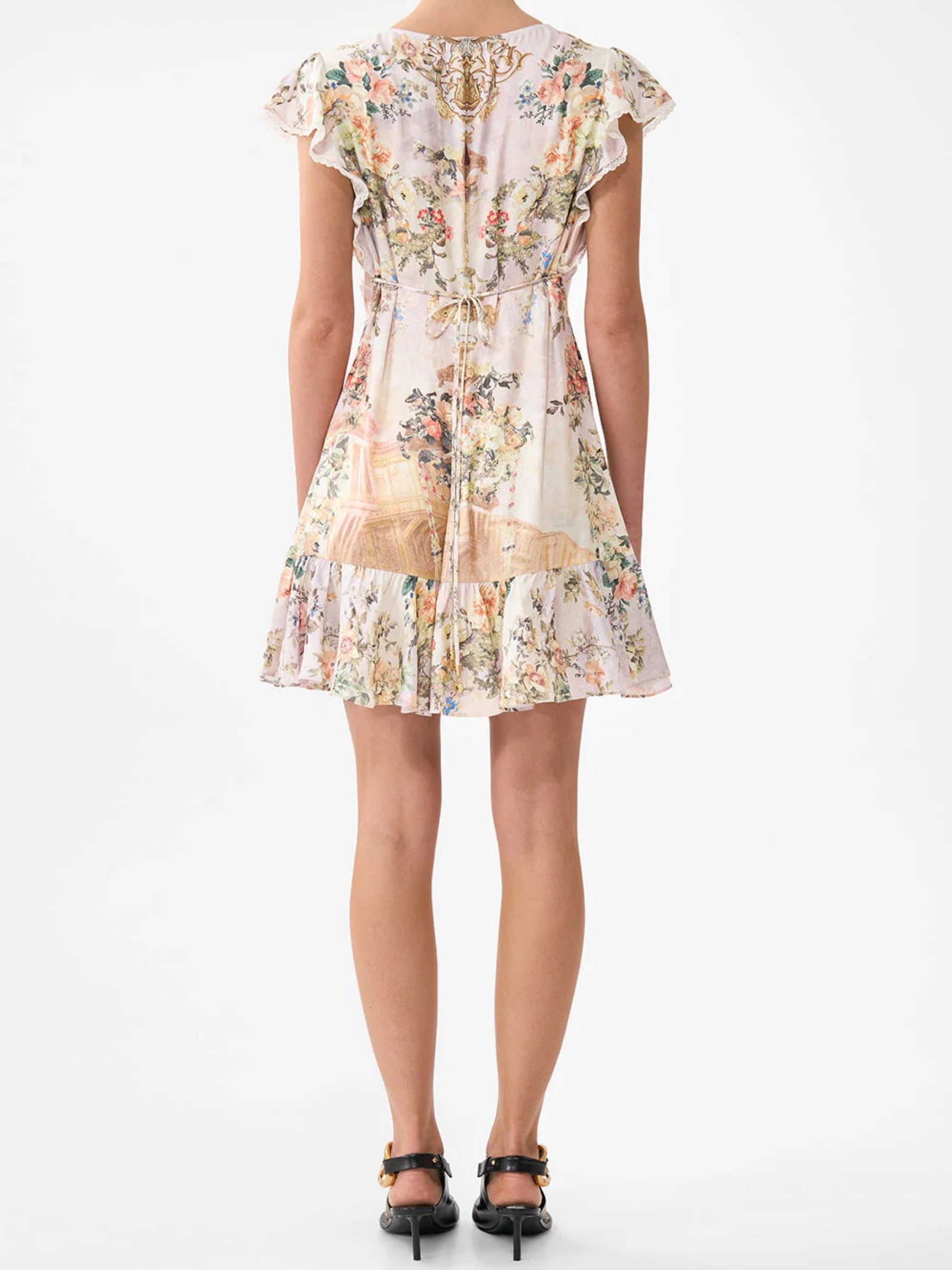 Ruffle Sleeve Shirt Dress - Twilight in Istanbul