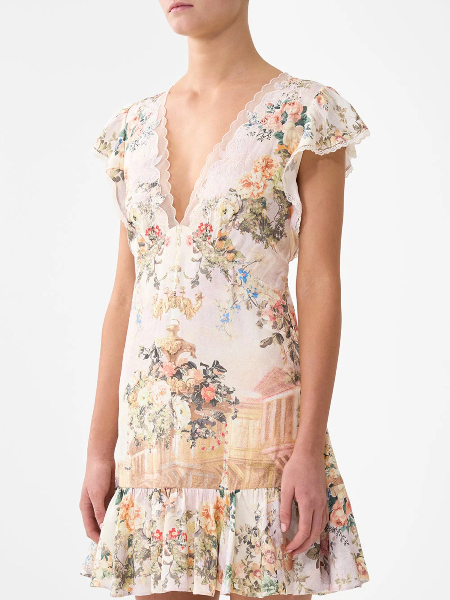 Ruffle Sleeve Shirt Dress - Twilight in Istanbul