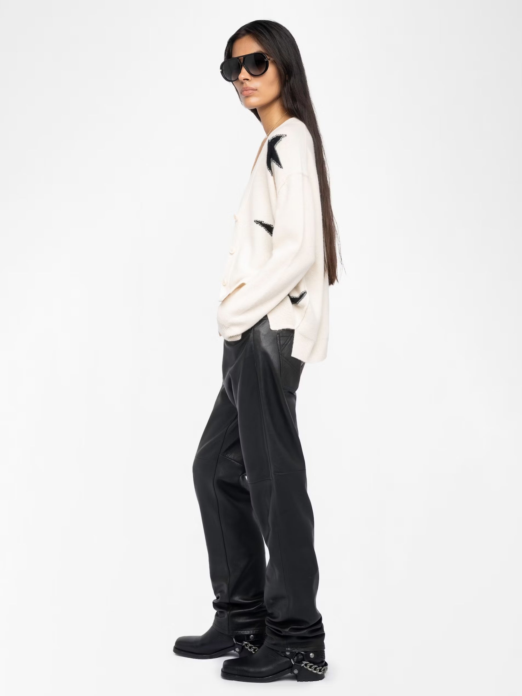 Mirkaz WS Stars Used Cardigan - Ecru