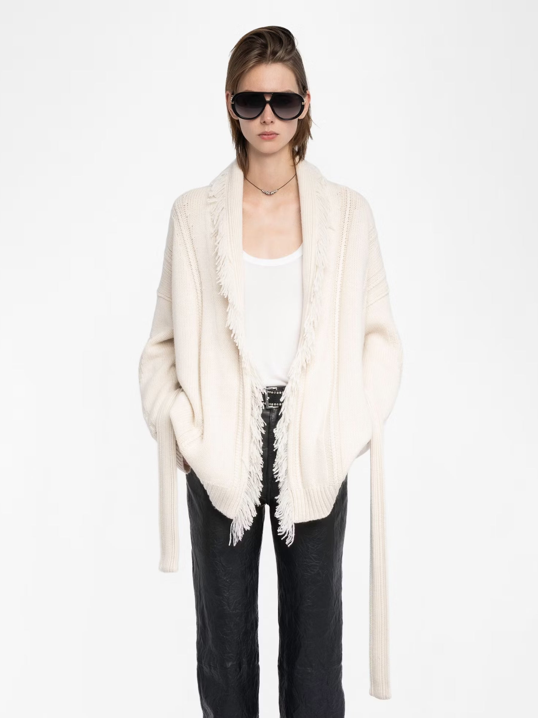Alpa LC Cable Cardigan - Ecru